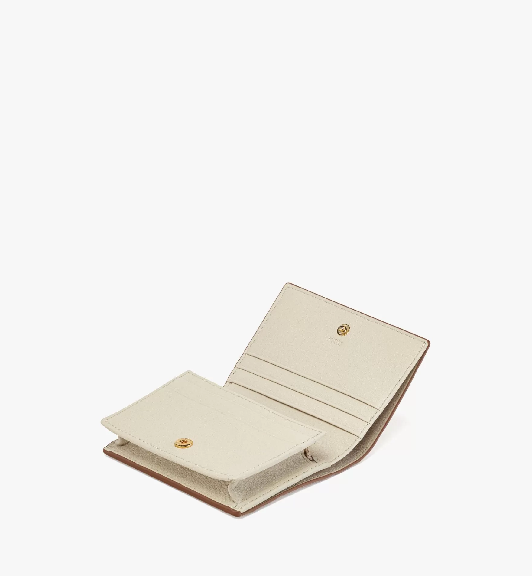 Outlet Aren Portemonnaie Aus Gepragtem Leder Mit Monogramm Gefaltete Brieftaschen