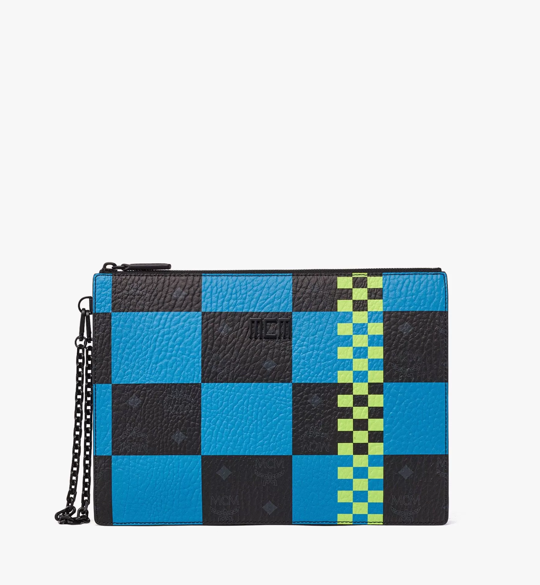 Best Mcm Tech Pouch Mit Handgelenksband Und Reissverschluss In Checkerboard Visetos Reise-Accessoires