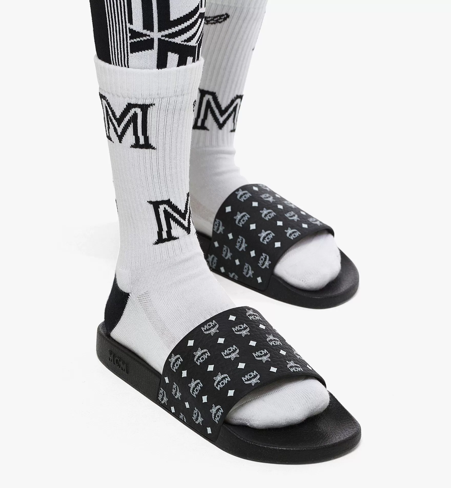 Shop Slides Mit Monogramm-Print Slides