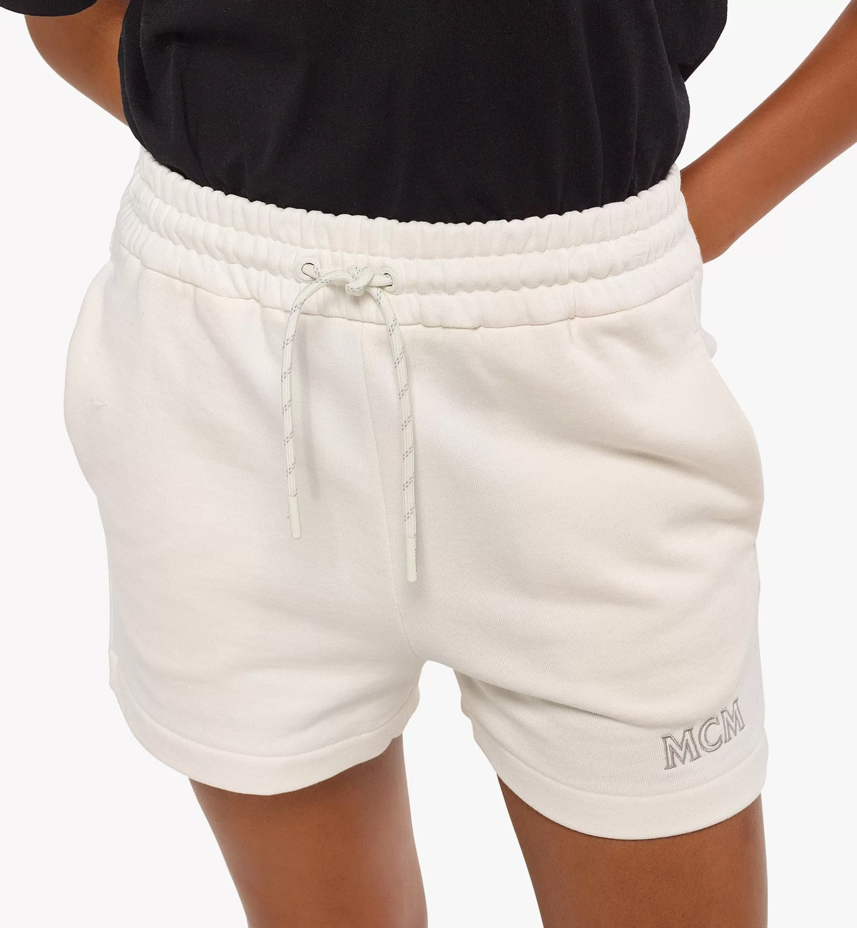 Outlet Trainingsshorts Mcm Essentials Aus Bio-Baumwolle Mit Logo Fur Damen Hosen Und Shorts